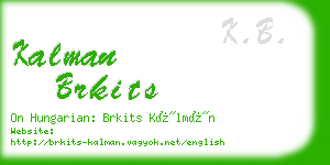 kalman brkits business card